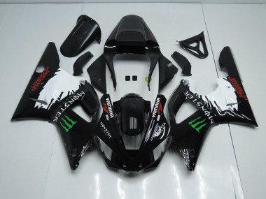 00-01 Black White Monster YZF R1 Motorcycle Fairings