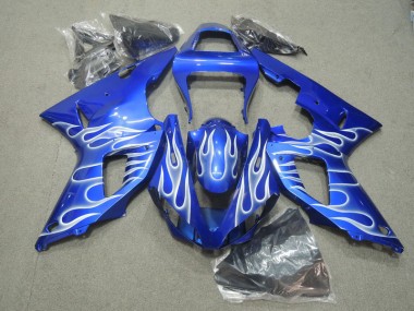 00-01 Blue White Flame YZF R1 Motorcycle Fairings