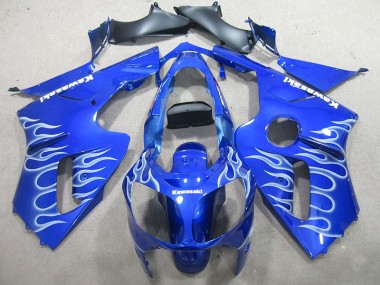 00-01 Blue White Flame ZX12R Motorcycle Fairings