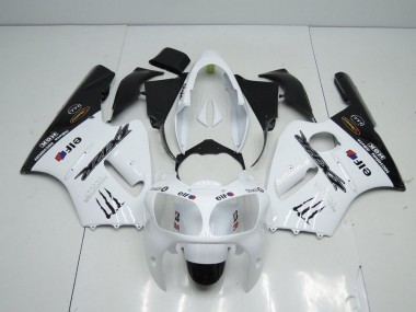 00-01 White Monster ZX12R Motorcycle Fairings