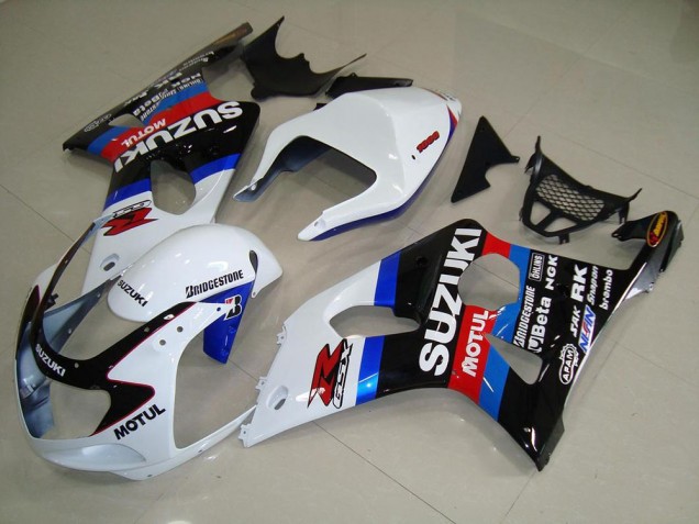 00-02 Black White Blue GSXR 1000 Motorcycle Fairings 00-02 Black White Blue GSXR 1000 Motorcycle Fairings