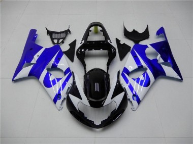 00-02 Blue White GSXR 1000 Motorcycle Fairings
