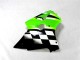 00-02 Green Black White ZX6R Motorcycle Fairings 00-02 Green Black White ZX6R Motorcycle Fairings