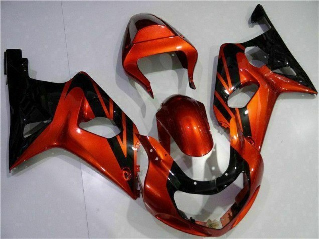 00-02 Orange Black GSXR 1000 Motorcycle Fairings 00-02 Orange Black GSXR 1000 Motorcycle Fairings