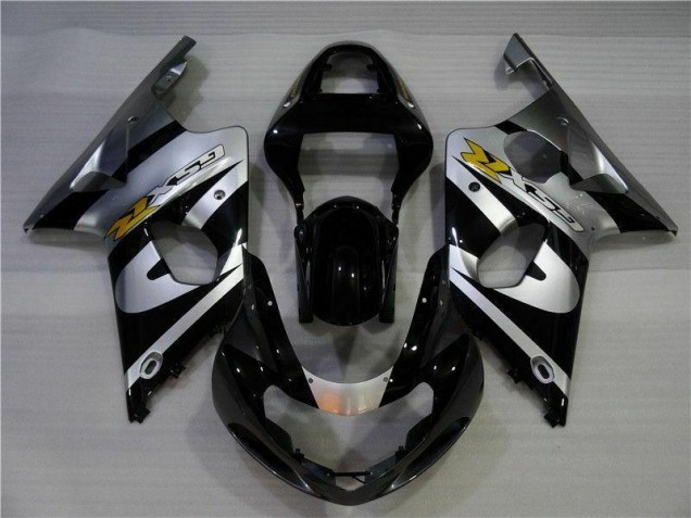 00-02 Silver Black GSXR 1000 Motorcycle Fairings 00-02 Silver Black GSXR 1000 Motorcycle Fairings