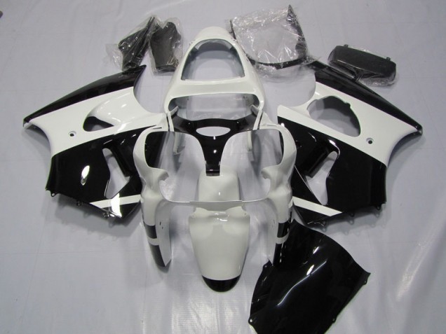 00-02 White Black ZX6R Motorcycle Fairings 00-02 White Black ZX6R Motorcycle Fairings