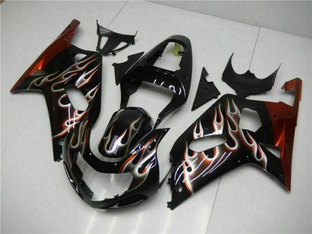 01-03 Black GSXR 600/750 Motorcycle Fairing Kits & Plastic 01-03 Black GSXR 600/750 Motorcycle Fairing Kits & Plastic