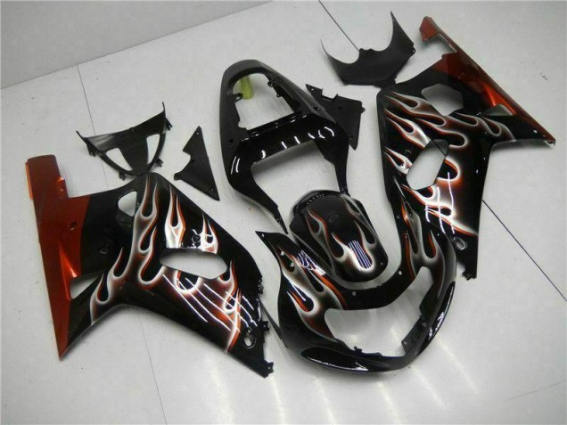 01-03 Black GSXR 600/750 Motorcycle Fairing Kits & Plastic 01-03 Black GSXR 600/750 Motorcycle Fairing Kits & Plastic