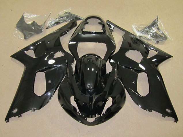 01-03 Black GSXR 600 Motorcycle Fairings 01-03 Black GSXR 600 Motorcycle Fairings