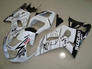 01-03 White Alstare Motul GSXR 750 Motorcycle Fairings