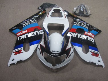01-03 White Blue Red Motul GSXR 750 Motorcycle Fairings