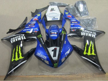 02-03 Blue Black Graves 1 YZF R1 Motorcycle Fairings