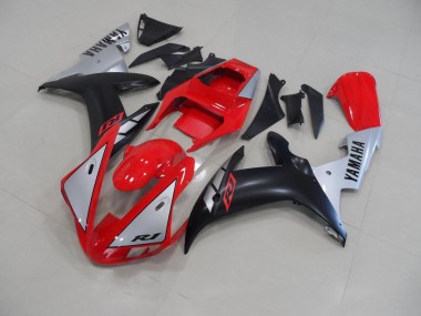 02-03 Red Matte Silver YZF R1 Motorcycle Fairings