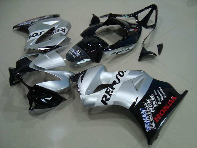 02-13 Silver Repsol VFR800 Motorcycle Fairings 02-13 Silver Repsol VFR800 Motorcycle Fairings