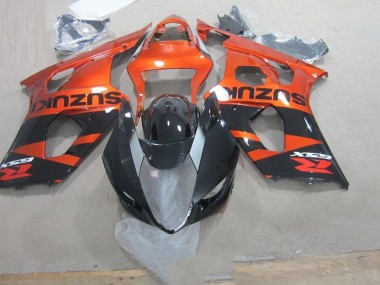 03-04 Black Orange GSXR 1000 Motorcycle Fairings
