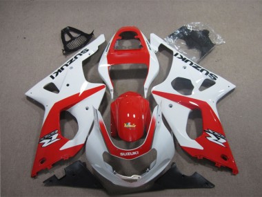 03-04 Red White GSXR 1000 Motorcycle Fairing