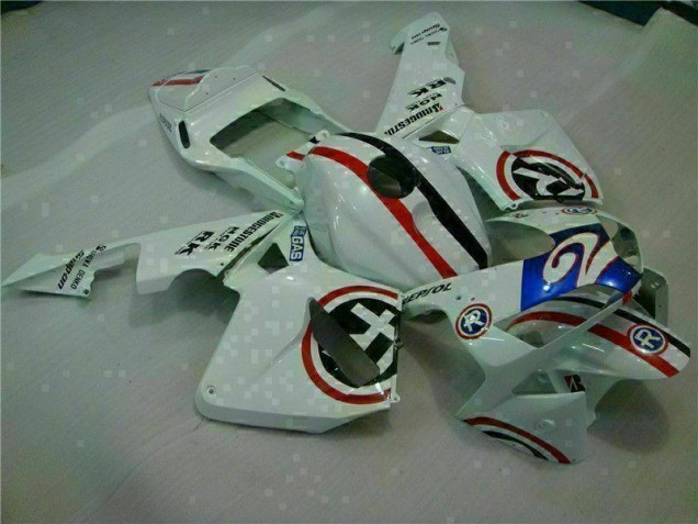03-04 White Blue R 2 CBR600RR Motorcycle Fairings 03-04 White Blue R 2 CBR600RR Motorcycle Fairings