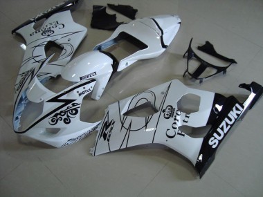 03-04 White Corona GSXR 1000 Motorcycle Fairings
