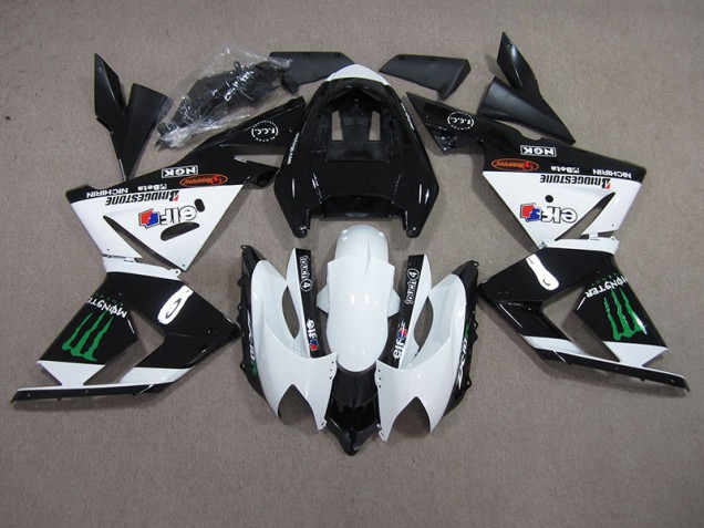 03-05 Black White Monster ZX10R Motorcycle Fairings