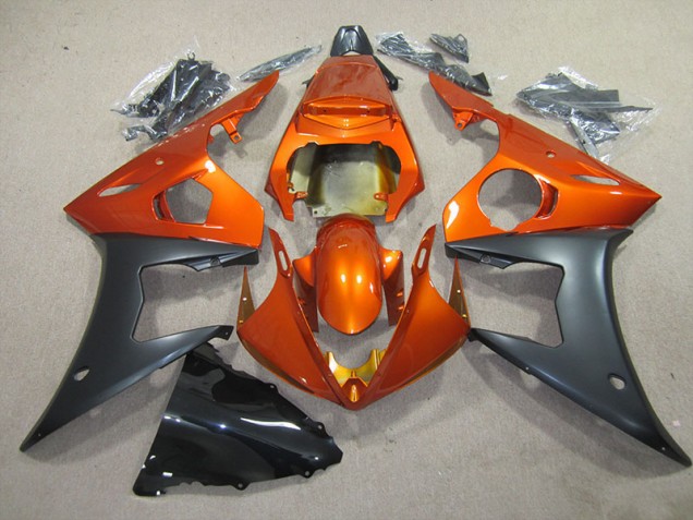 03-05 Orange Black YZF R6 Motorcycle Fairing 03-05 Orange Black YZF R6 Motorcycle Fairing