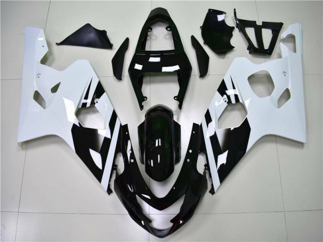 04-05 White Black GSXR 600/750 Motorcycle Fairing 04-05 White Black GSXR 600/750 Motorcycle Fairing