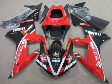 04-06 Red Black White Santander YZF R1 Motorcycle Fairings