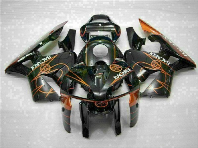05-06 Black Orange BACARDI CBR600RR Motorcycle Fairings 05-06 Black Orange BACARDI CBR600RR Motorcycle Fairings