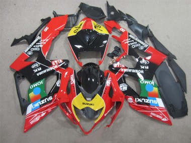 05-06 Black Red Yellow GSXR 1000 Motorcycle Fairings