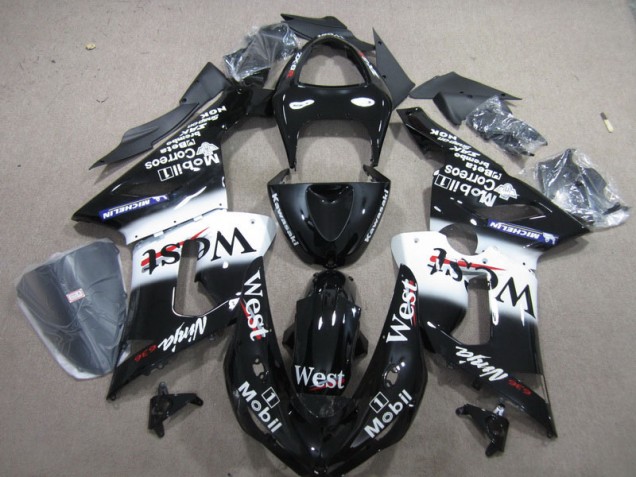 05-06 Black West Mobil Ninja 636 ZX6R Motorcycle Fairings 05-06 Black West Mobil Ninja 636 ZX6R Motorcycle Fairings