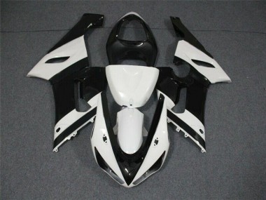 05-06 Black White ZX6R Motorcycle Fairing