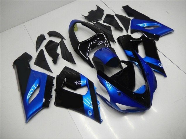 05-06 Blue Black ZX6R Motorcycle Fairings 05-06 Blue Black ZX6R Motorcycle Fairings
