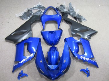 05-06 Blue White Ninja 636 ZX6R Motorcycle Fairings