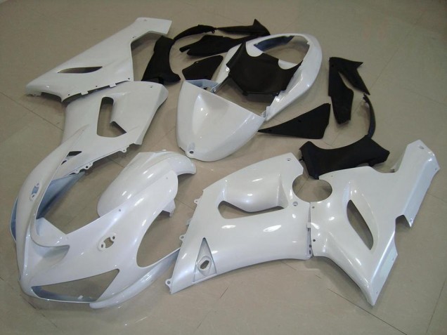 05-06 Dark Pearl White ZX6R Motorcycle Fairings 05-06 Dark Pearl White ZX6R Motorcycle Fairings