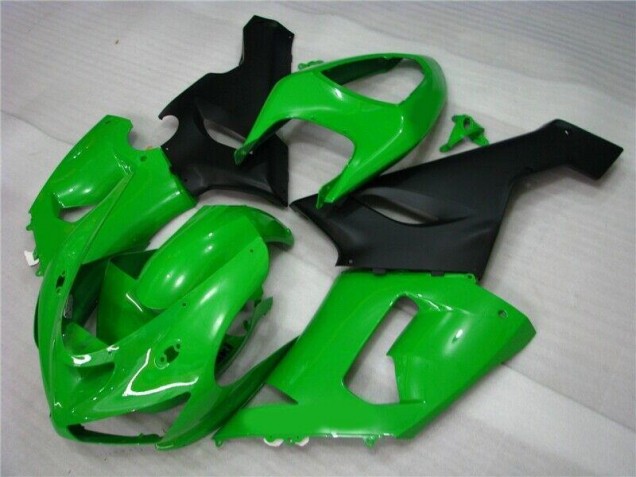 05-06 Green Matte Black ZX6R Motorcycle Fairings 05-06 Green Matte Black ZX6R Motorcycle Fairings