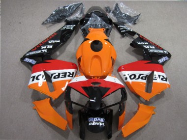 05-06 Orange Red Black Repsol CBR600RR Motorcycle Fairings