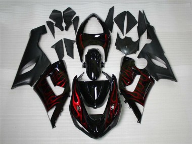 05-06 Red Black ZX6R Motorcycle Fairings
