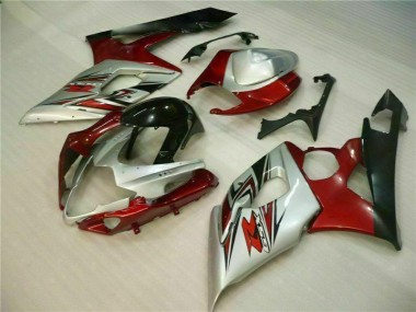 05-06 Red White GSXR 1000 Motorcycle Fairings