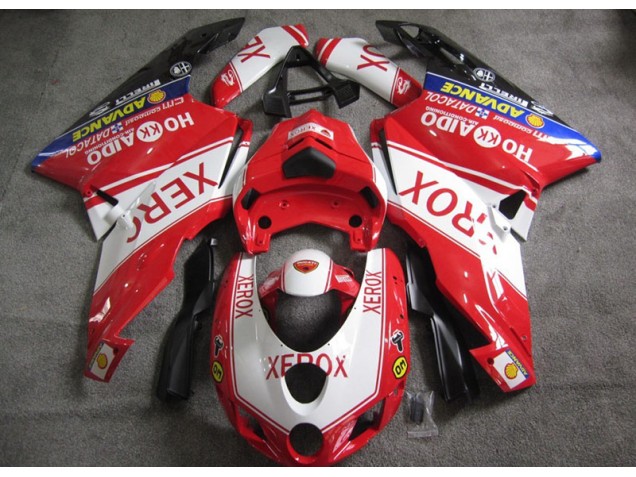 05-06 Red White Xerox Ducati 749 Motorcycle Fairings 05-06 Red White Xerox Ducati 749 Motorcycle Fairings