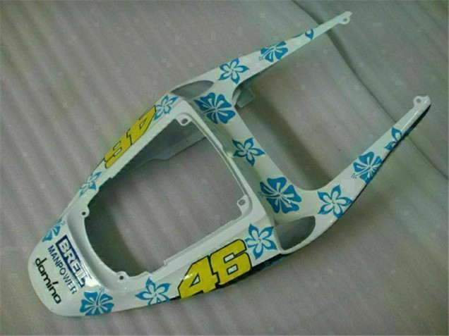 05-06 White Blue Nastro Azzurro 46 CBR600RR Motorcycle Fairing 05-06 White Blue Nastro Azzurro 46 CBR600RR Motorcycle Fairing