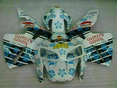 05-06 White Blue Nastro Azzurro 46 CBR600RR Motorcycle Fairing