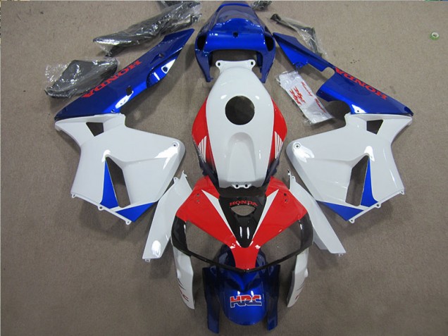 05-06 White Blue Red HRC CBR600RR Motorcycle Fairing 05-06 White Blue Red HRC CBR600RR Motorcycle Fairing
