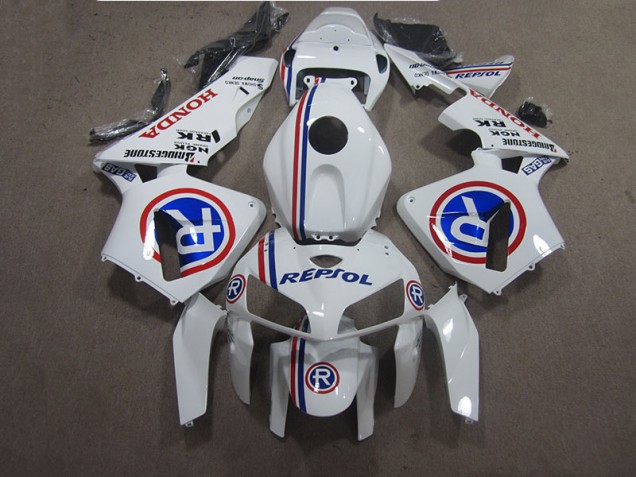 05-06 White Blue Repsol CBR600RR Motorcycle Fairings