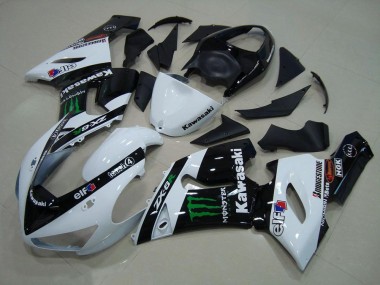 05-06 White Monster ZX6R Motorcycle Fairings