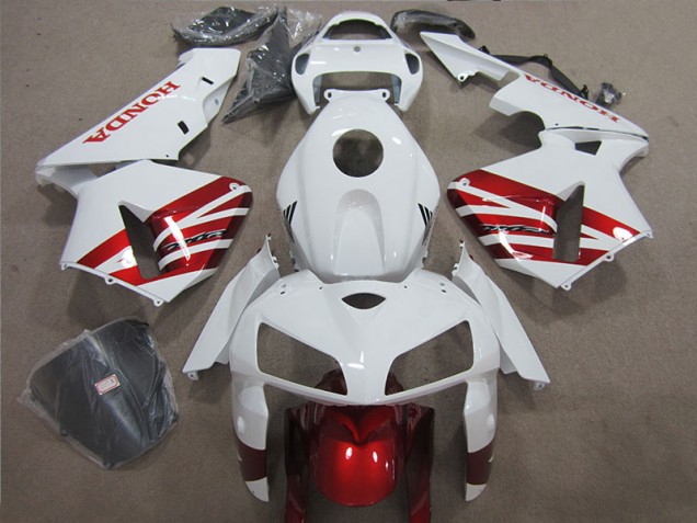05-06 White Red CBR600RR Motorcycle Fairings