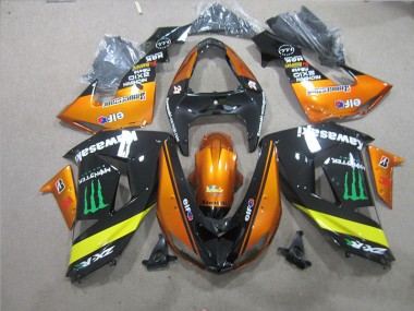 06-07 Black Orange Monster ZX10R Motorcycle Fairings