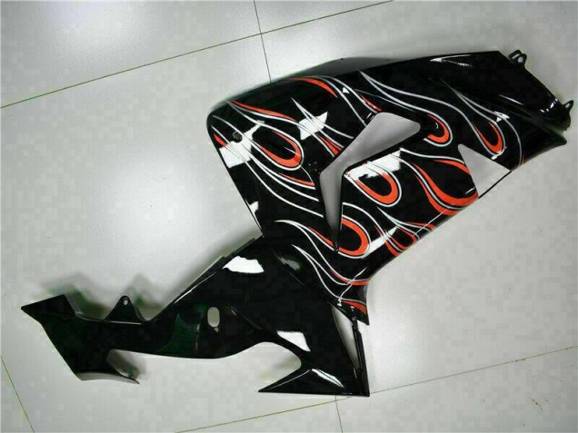 06-07 Black Red Flame ZX10R Motorcycle Fairing 06-07 Black Red Flame ZX10R Motorcycle Fairing