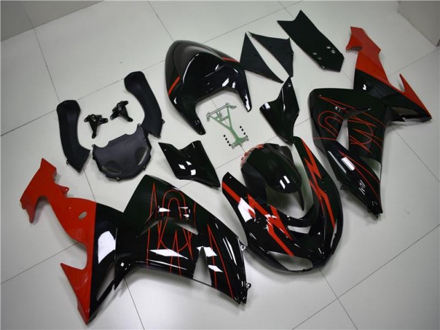 06-07 Black Red ZX10R Motorcycle Fairings 06-07 Black Red ZX10R Motorcycle Fairings