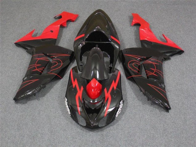 06-07 Black Red ZX10R Motorcycle Fairings 06-07 Black Red ZX10R Motorcycle Fairings