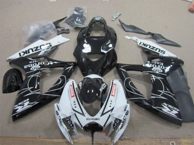 06-07 Black White Corona Extra Motul GSXR 600 Motorcycle Fairings