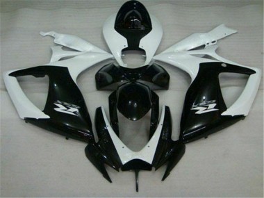 06-07 Black White GSXR 600/750 Motorcycle Fairings